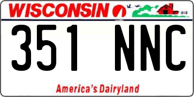 WI license plate 351NNC