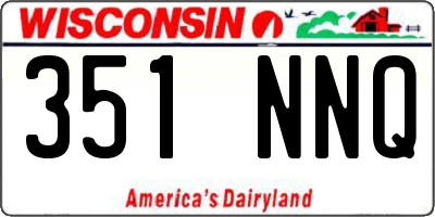 WI license plate 351NNQ