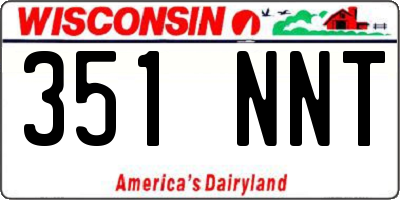 WI license plate 351NNT