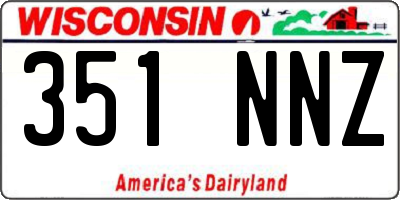 WI license plate 351NNZ