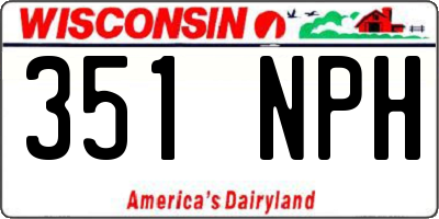 WI license plate 351NPH