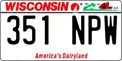 WI license plate 351NPW