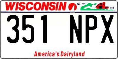 WI license plate 351NPX
