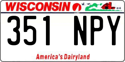 WI license plate 351NPY