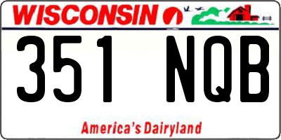 WI license plate 351NQB