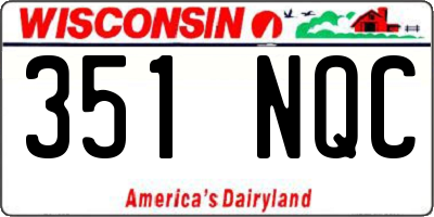 WI license plate 351NQC