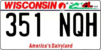 WI license plate 351NQH
