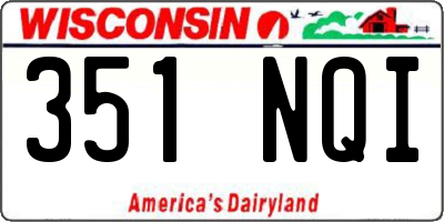 WI license plate 351NQI