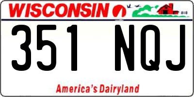 WI license plate 351NQJ