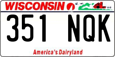 WI license plate 351NQK