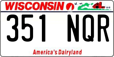WI license plate 351NQR