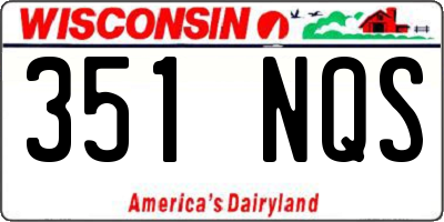 WI license plate 351NQS
