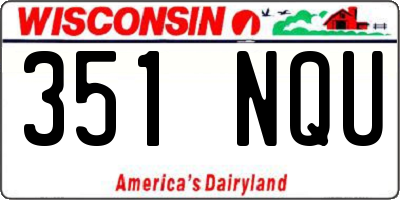WI license plate 351NQU