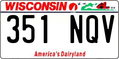 WI license plate 351NQV