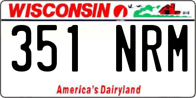 WI license plate 351NRM