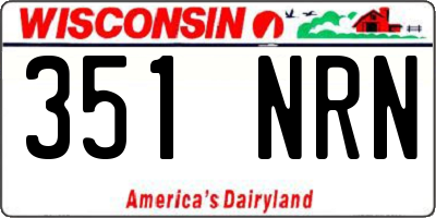 WI license plate 351NRN