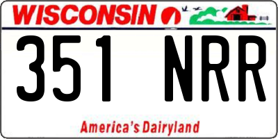 WI license plate 351NRR