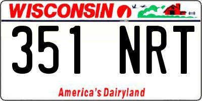 WI license plate 351NRT