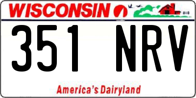 WI license plate 351NRV