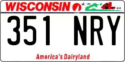 WI license plate 351NRY