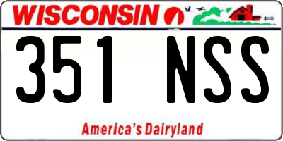 WI license plate 351NSS