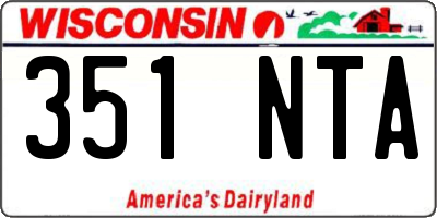 WI license plate 351NTA