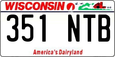 WI license plate 351NTB