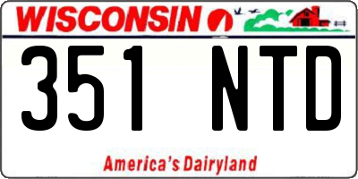 WI license plate 351NTD