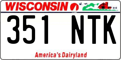WI license plate 351NTK