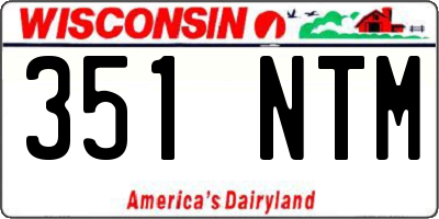 WI license plate 351NTM