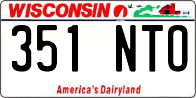 WI license plate 351NTO