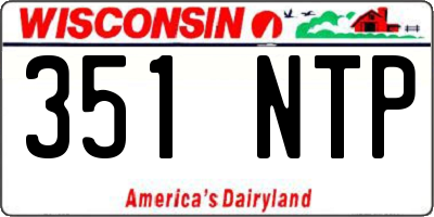 WI license plate 351NTP