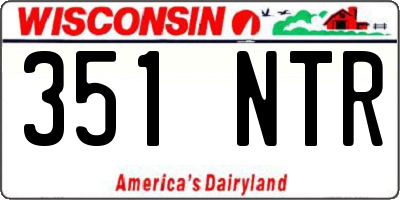 WI license plate 351NTR