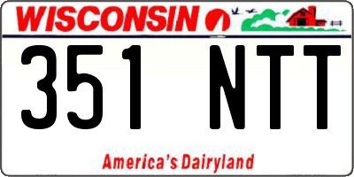 WI license plate 351NTT