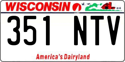 WI license plate 351NTV