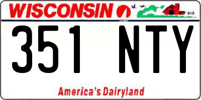 WI license plate 351NTY