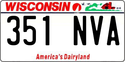 WI license plate 351NVA