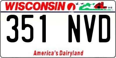 WI license plate 351NVD
