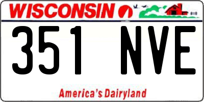 WI license plate 351NVE