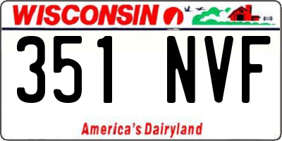 WI license plate 351NVF