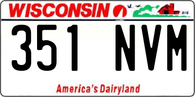 WI license plate 351NVM