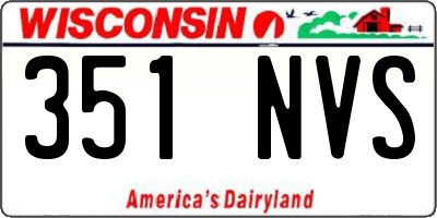 WI license plate 351NVS