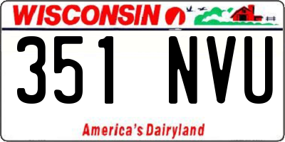 WI license plate 351NVU