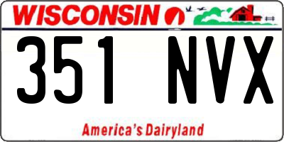 WI license plate 351NVX