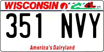 WI license plate 351NVY
