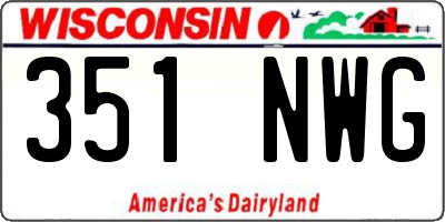 WI license plate 351NWG