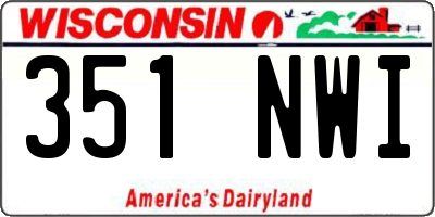 WI license plate 351NWI