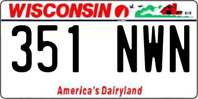 WI license plate 351NWN