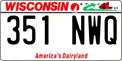WI license plate 351NWQ