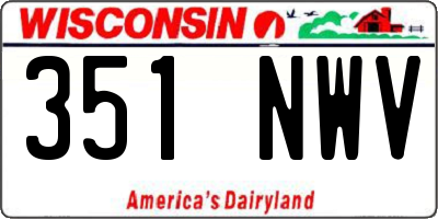 WI license plate 351NWV